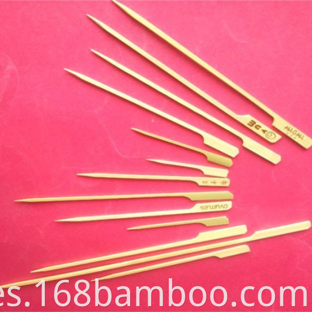 Bamboo skewer with custom logo